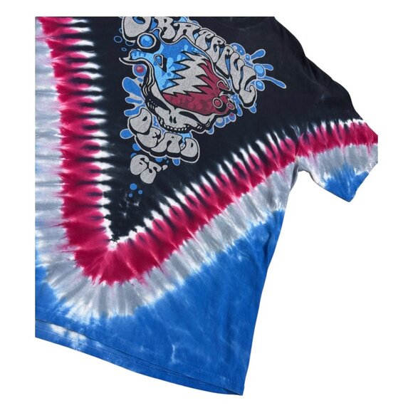THE GRATEFUL DEAD Tie Dye Liquid Blue Skull Vintage Y2K Band Rock T Shirt Men XL - Picture 3 of 5